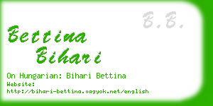 bettina bihari business card